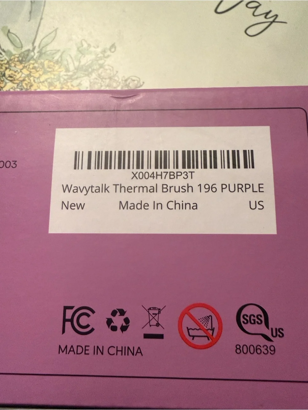 Wavytalk Lavender Ionic Hot Air Round Brush with Clips. NEW!